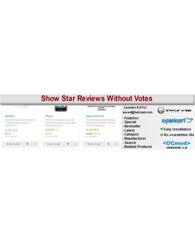[OCmod]Show Star Reviews Without Votes 